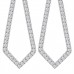 1.28 ct Round Cut Diamond Chandelier Earrings in 14 kt White Gold